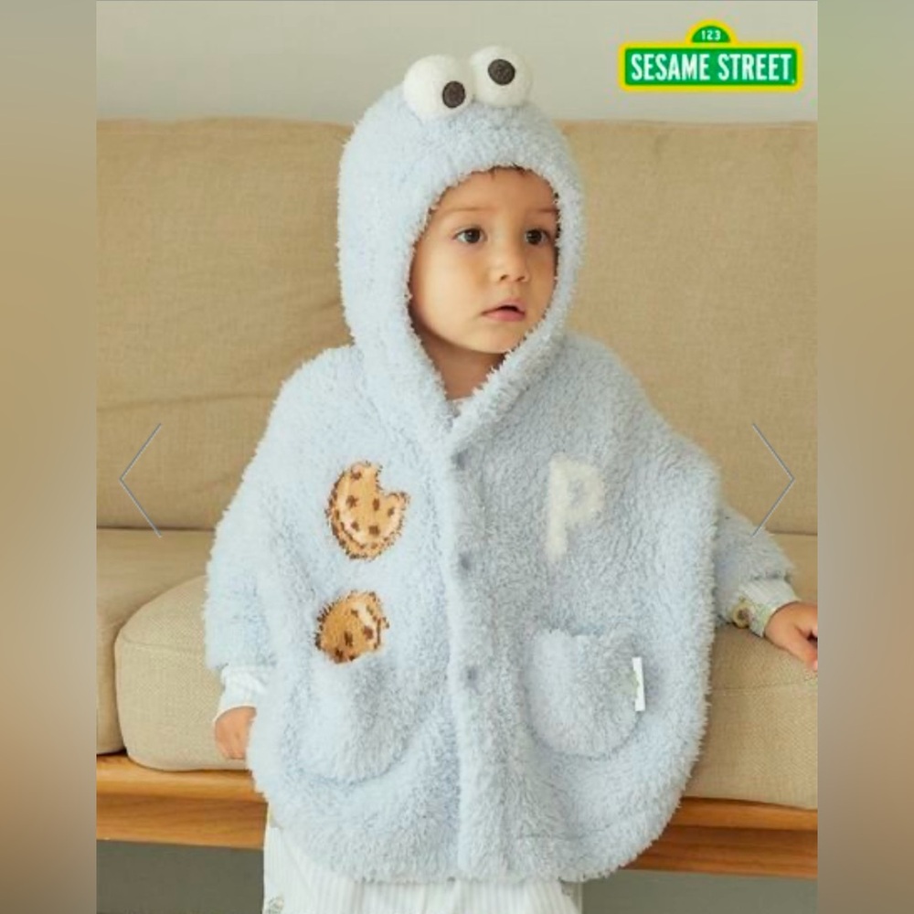 Sesame Street x Gelato pique baby poncho jacket